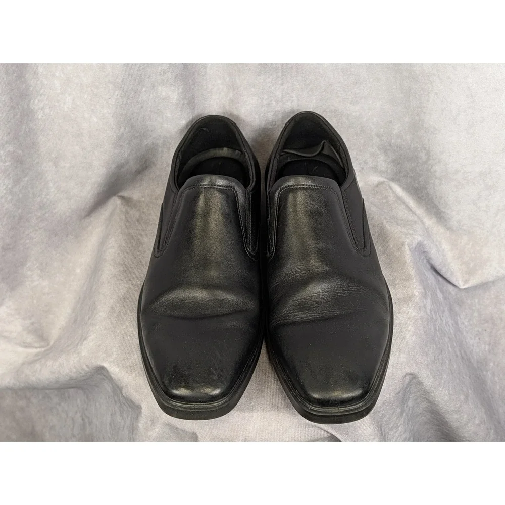 ECCO Helsinki 2.0 Mens Black Leather Slip On Loafers Square Toe 523304 EU 46